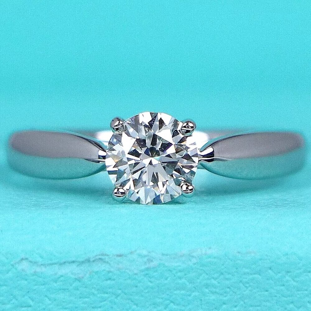 25210 Tiffany & Co. Platinum Harmony 0.61ct I VS1 Round Diamond Engagement Ring